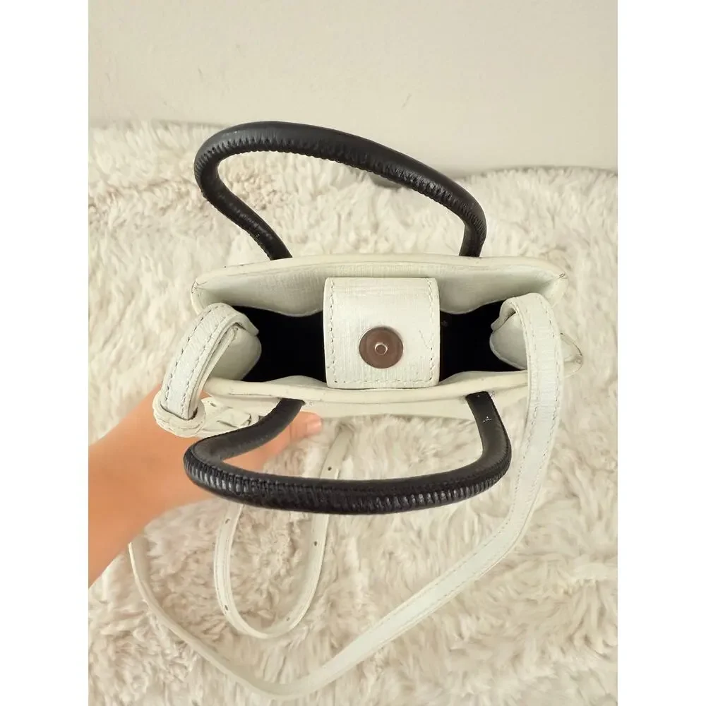 BALENCIAGA‎ Shoulder Bag Phone Holder 593826 Crossbody Calfskin White Runway - Picture 9 of 11